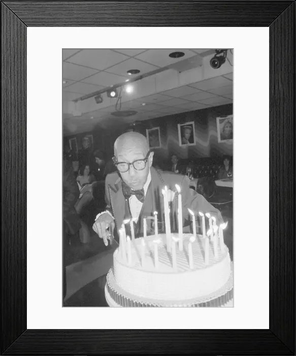 Framed Print : Eubie Blake Blowing Candles Out Framed Print : Eubie Blake Blowing Candles Out