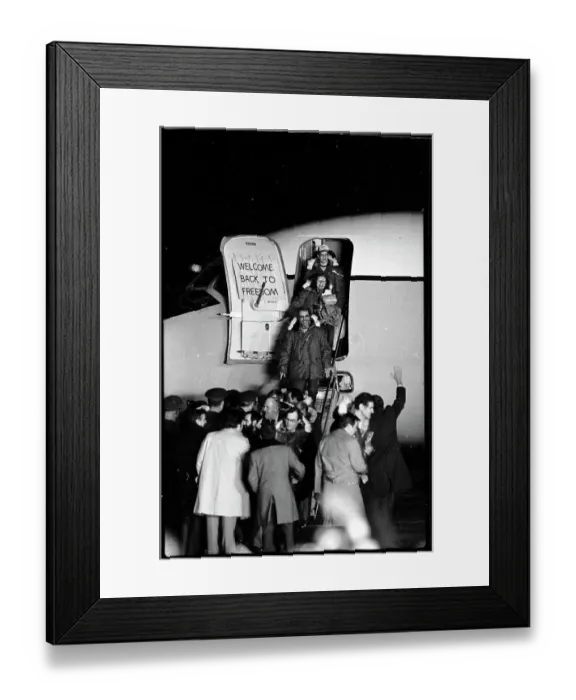 Framed Print : Freed American Hostages in West Germany Framed Print : Freed American Hostages in West Germany