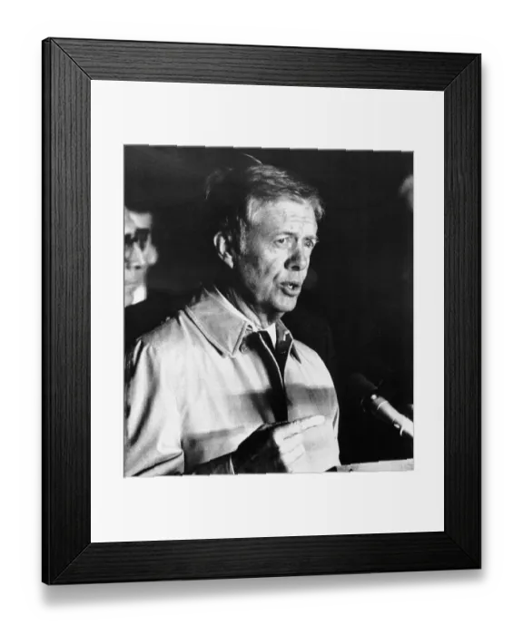 Framed Print : Jimmy Carter Speaking at Podium Framed Print : Jimmy Carter Speaking at Podium