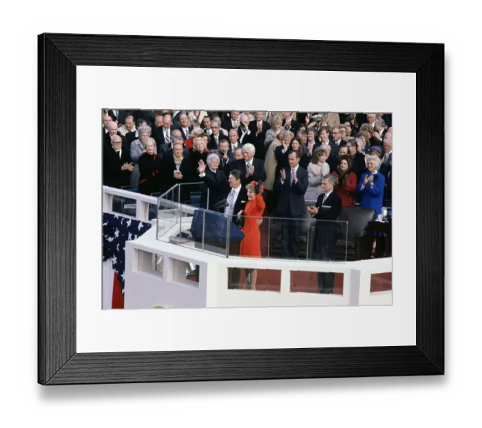 Framed Print : President and Nancy Reagan Waving Framed Print : President and Nancy Reagan Waving