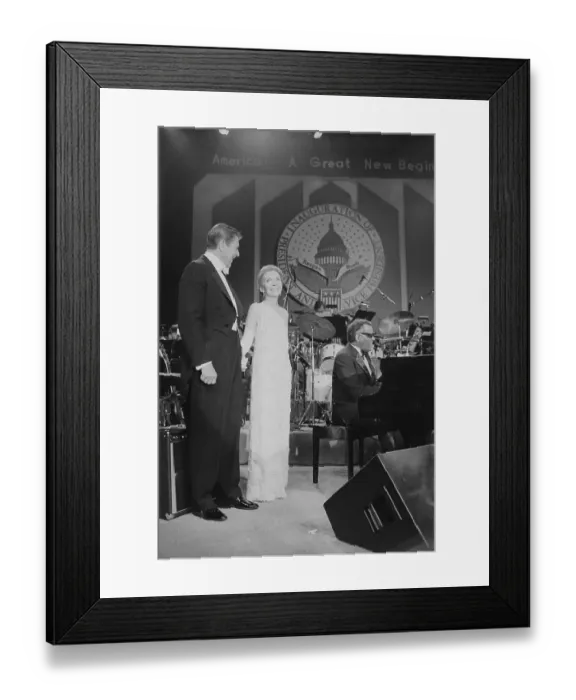 Framed Print : Ronald and Nancy Reagan near Ray Charles Framed Print : Ronald and Nancy Reagan near Ray Charles