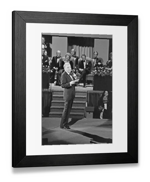Framed Print : Frank Sinatra Performs At Inaugural Gala