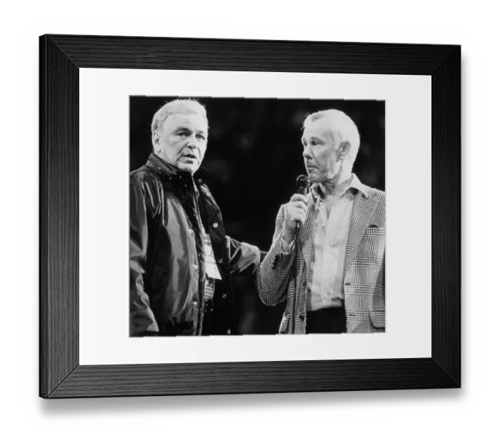 Framed Print : Frank Sinatra And Johnny Carson On Stage Framed Print : Frank Sinatra And Johnny Carson On Stage