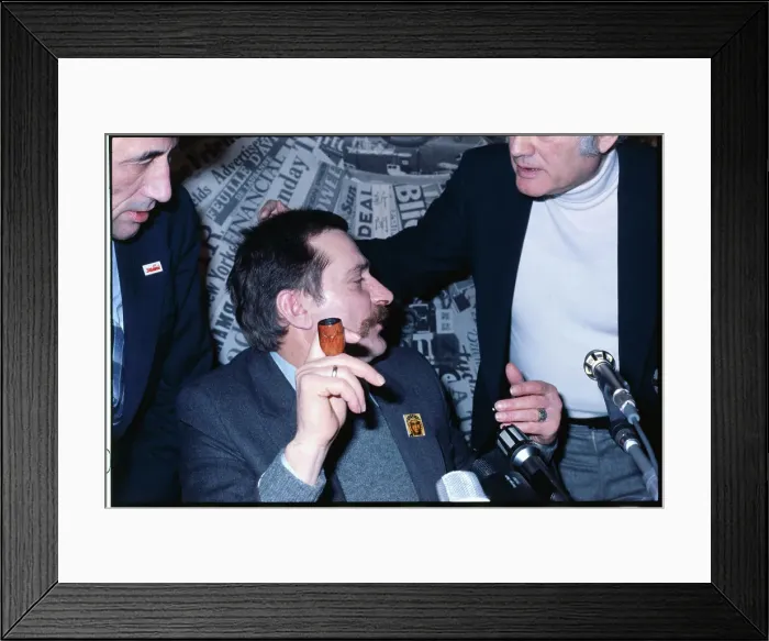 Framed Print : Lech Walesa Smoking Cigar Framed Print : Lech Walesa Smoking Cigar