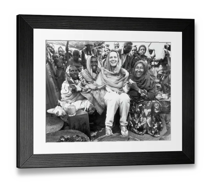 Framed Print : Liv Ullmann in Ethiopia with UNICEF Framed Print : Liv Ullmann in Ethiopia with UNICEF