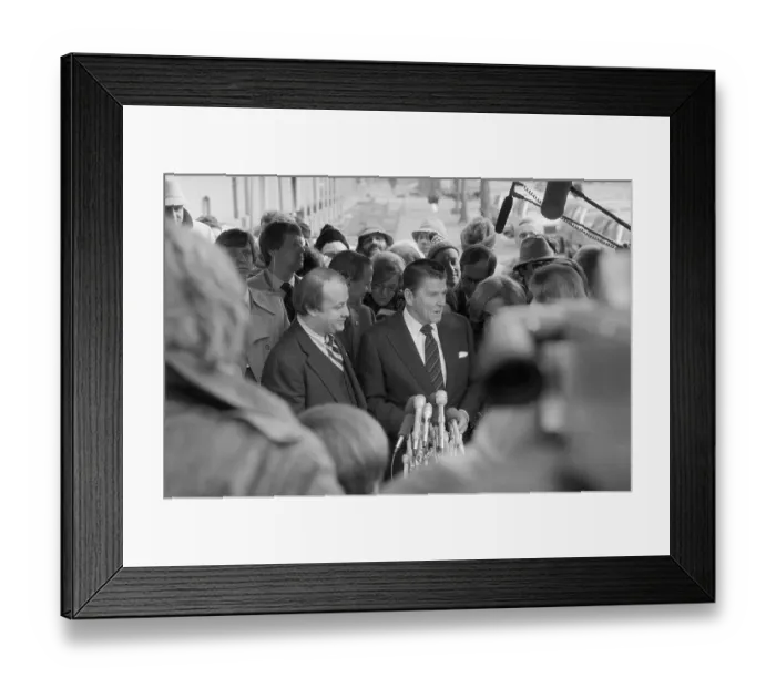 Framed Print : Ronald Reagan and James Brady in Forefront Framed Print : Ronald Reagan and James Brady in Forefront