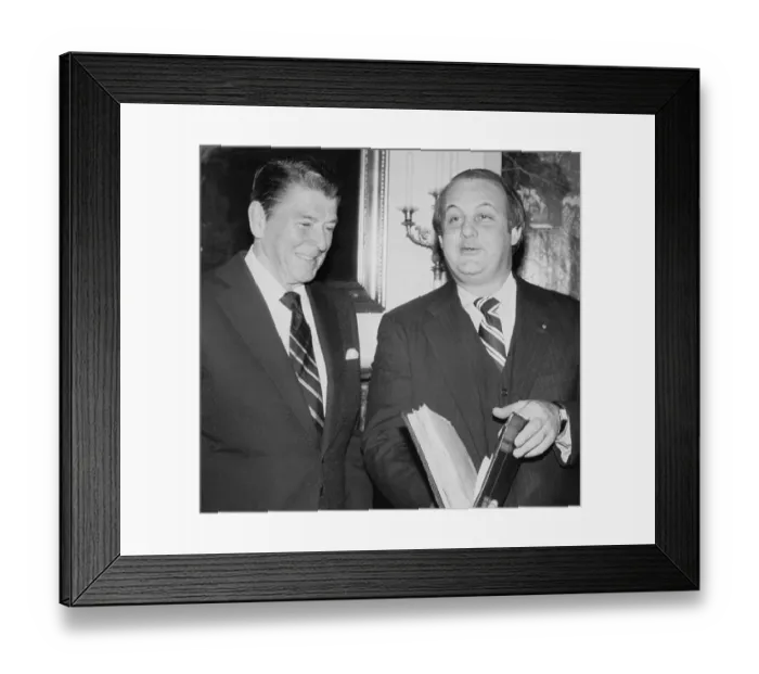 Framed Print : Ronald Reagan and James Brady Framed Print : Ronald Reagan and James Brady