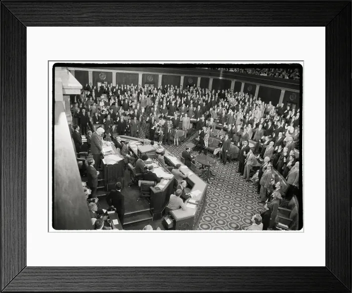 Framed Print : Tip O'Neill Adminsters Oath To Congress