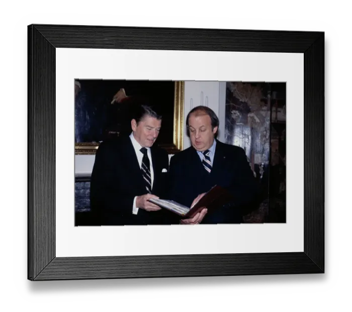 Framed Print : President Reagan with Jim Brady Framed Print : President Reagan with Jim Brady