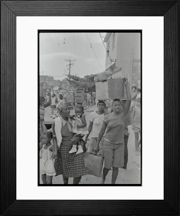 Framed Print : Family Walking in Slum Street of Rio de Janeiro Framed Print : Family Walking in Slum Street of Rio de Janeiro