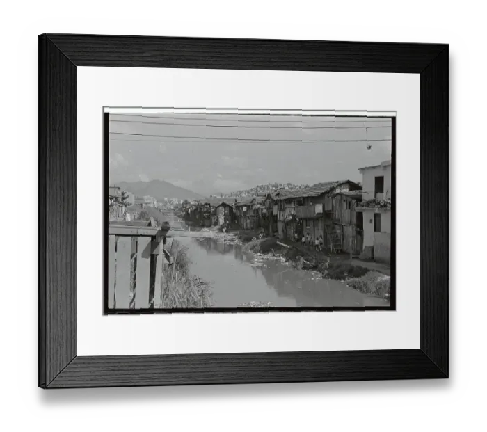 Framed Print : Scenes in Rio de Janeiro Flooded Street Framed Print : Scenes in Rio de Janeiro Flooded Street