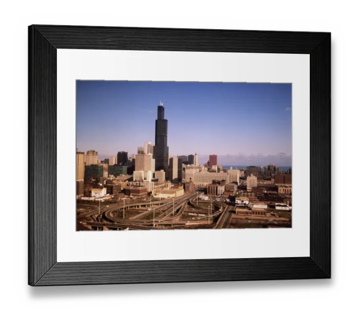 Framed Print : Skyline with Sears Tower Framed Print : Skyline with Sears Tower