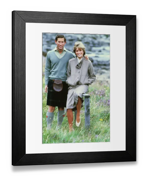 Framed Print : Prince Charles and Princess Diana at Balmoral Castle Framed Print : Prince Charles and Princess Diana at Balmoral Castle