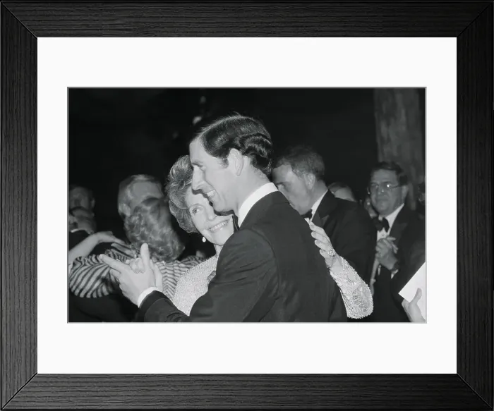 Framed Print : Nancy Reagan Dancing with Prince Charles Framed Print : Nancy Reagan Dancing with Prince Charles