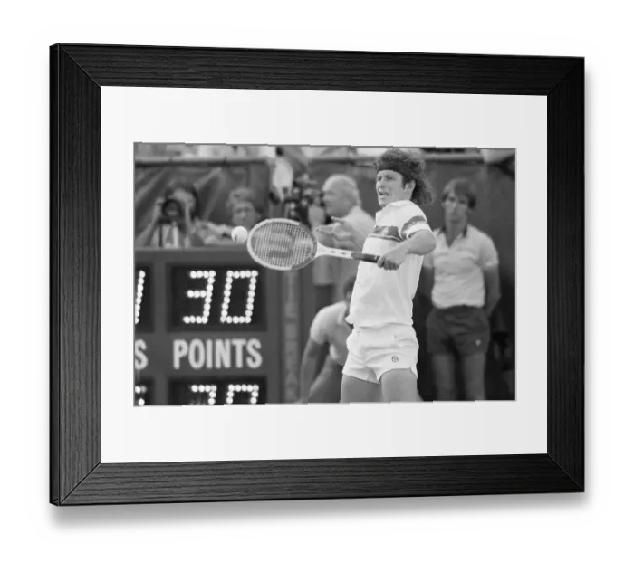 Framed Print : John McEnroe Backhanding Tennis Ball Framed Print : John McEnroe Backhanding Tennis Ball