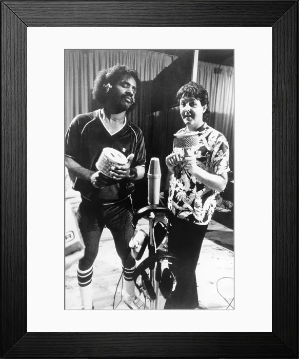 Framed Print : Stevie Wonder and Paul McCartney Framed Print : Stevie Wonder and Paul McCartney