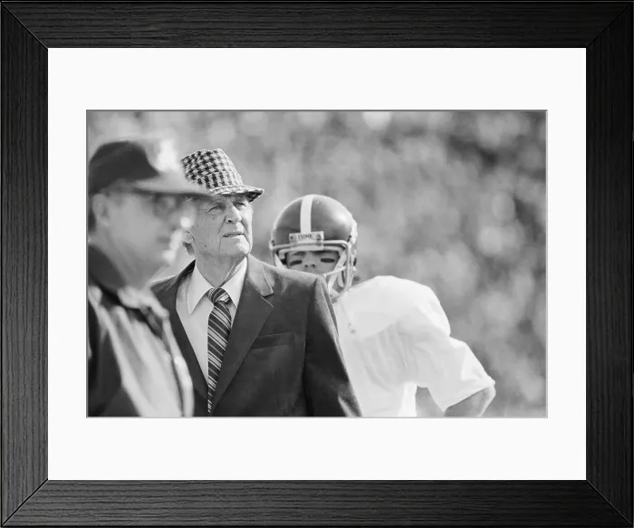 Framed Print : Paul Bear Bryant Watches the Cotton Bowl Framed Print : Paul Bear Bryant Watches the Cotton Bowl