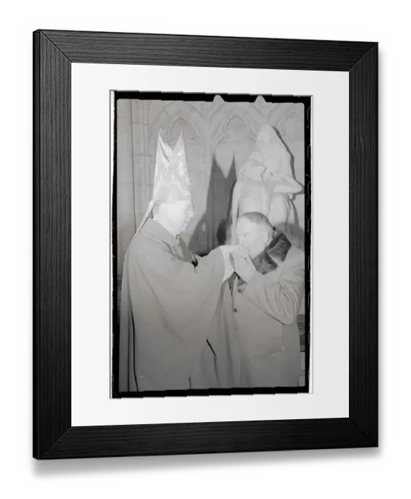 Framed Print : Stanislaw Walesa Kisses the Ring of Cardinal Terence Cooke Framed Print : Stanislaw Walesa Kisses the Ring of Cardinal Terence Cooke