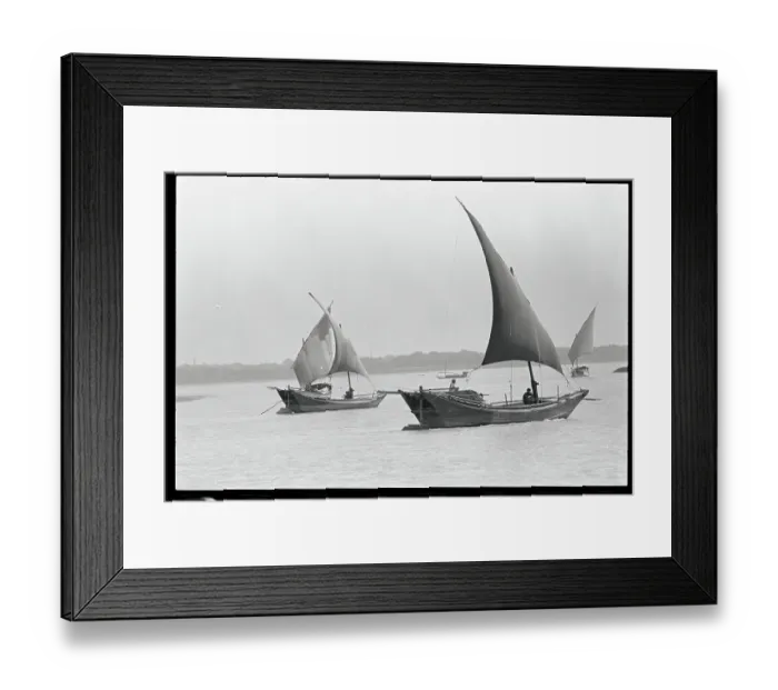 Framed Print : Boats Sailing Along Irrawaddy River Framed Print : Boats Sailing Along Irrawaddy River