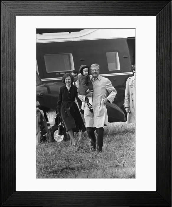 Framed Print : Jimmy Carter with Granddaughter Framed Print : Jimmy Carter with Granddaughter
