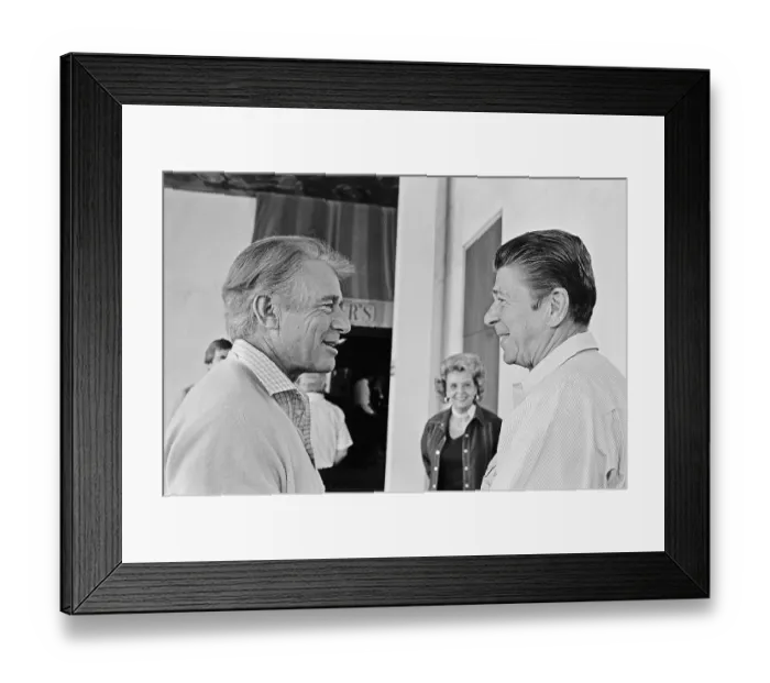 Framed Print : Ronald Reagan Talking with Emfrem Zimbalist Jr Framed Print : Ronald Reagan Talking with Emfrem Zimbalist Jr