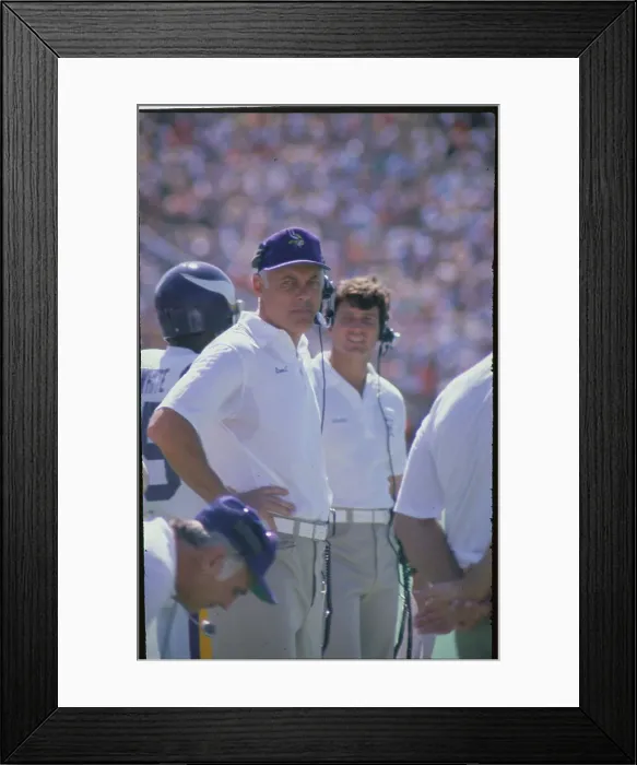 Framed Print : Bud Grant Observing Game Framed Print : Bud Grant Observing Game