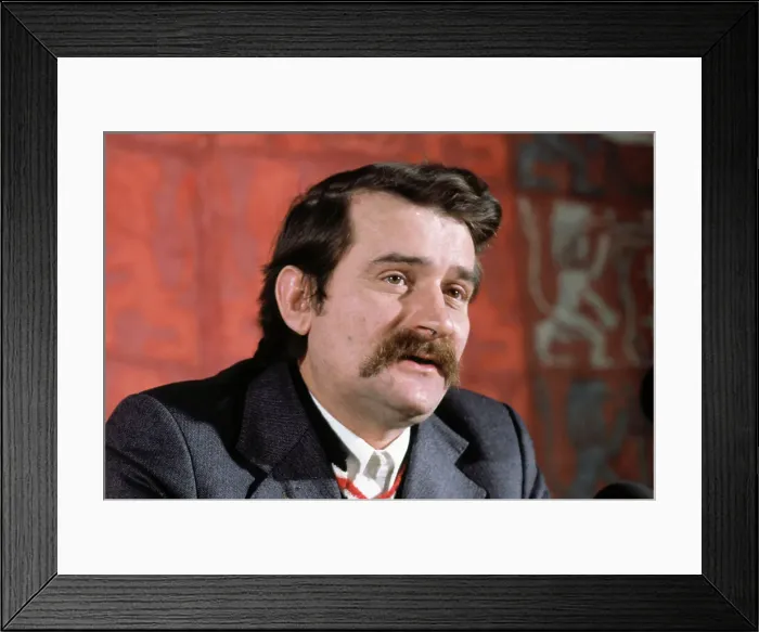 Framed Print : Lech Walesa Speaking Framed Print : Lech Walesa Speaking