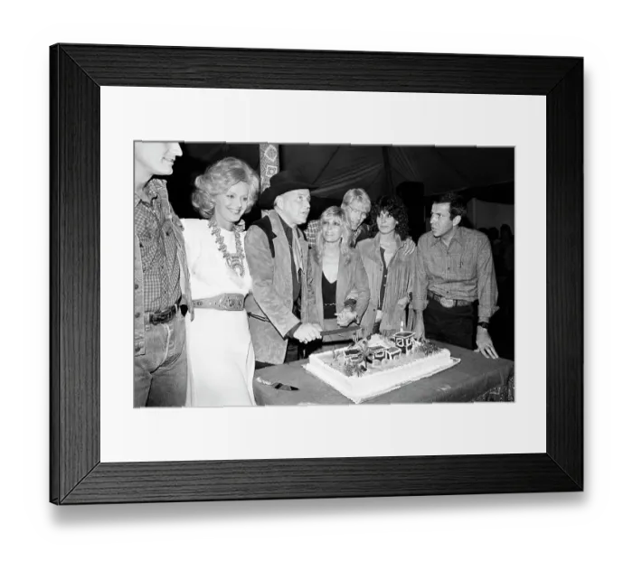 Framed Print : Frank Sinatra Cutting Birthday Cake at Party Framed Print : Frank Sinatra Cutting Birthday Cake at Party