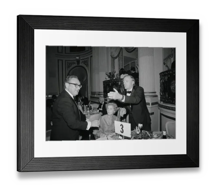 Framed Print : William F. Buckley Jr. Gesturing While Talking With Henry A. Kissinger Framed Print : William F. Buckley Jr. Gesturing While Talking With Henry A. Kissinger