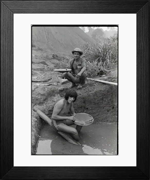 Framed Print : Panning For Gold In Brazil Framed Print : Panning For Gold In Brazil