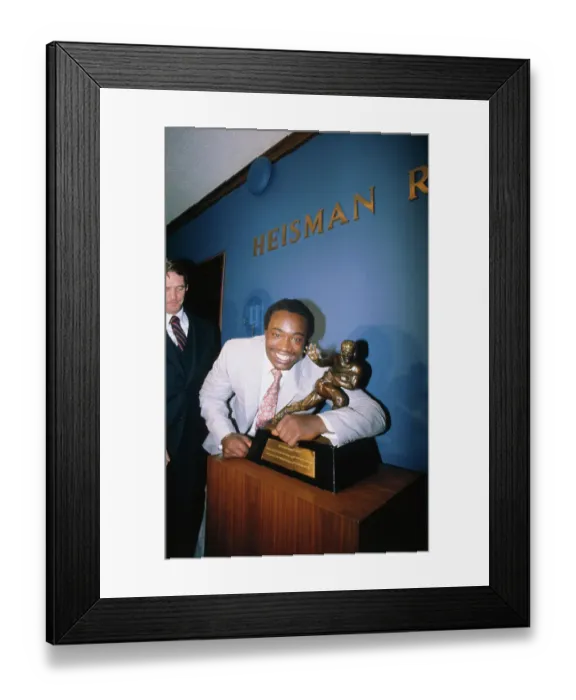 Framed Print : George Rogers with Heissman Trophy Framed Print : George Rogers with Heissman Trophy