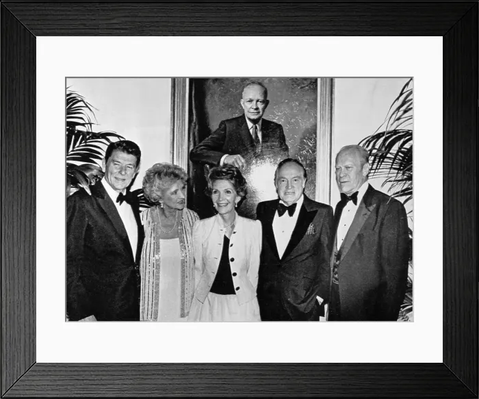 Framed Print : Ronald Reagan and Others Posing for Picture Framed Print : Ronald Reagan and Others Posing for Picture