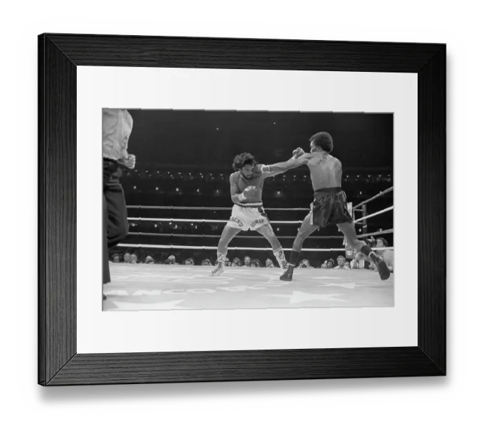 Framed Print : S.Ray Leonard Lands Left Jab On R. Duran Framed Print : S.Ray Leonard Lands Left Jab On R. Duran