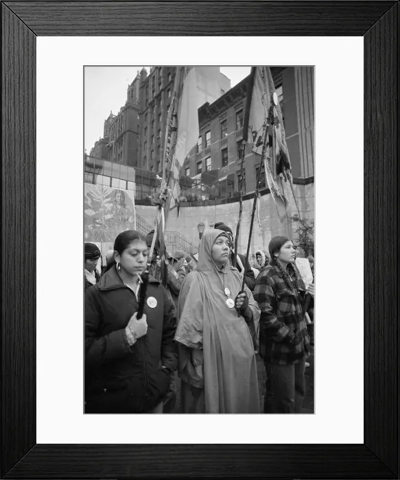 Framed Print : American Indians Protest Across Un Framed Print : American Indians Protest Across Un