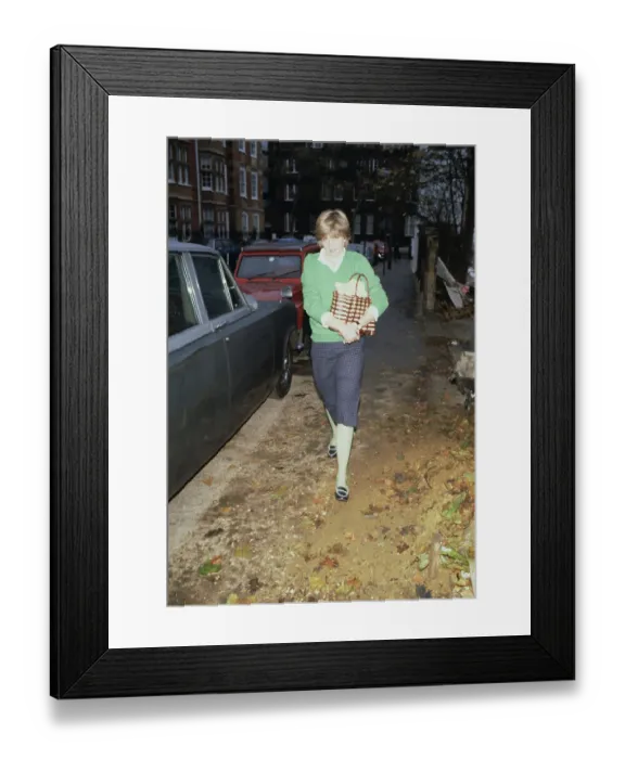 Framed Print : Princess Diana Strolling Framed Print : Princess Diana Strolling