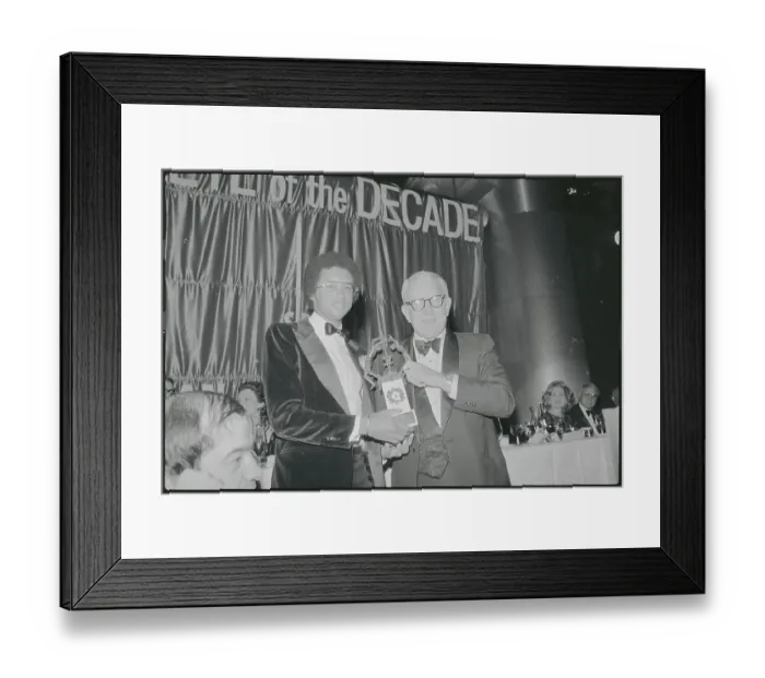 Framed Print : Arthur Ashe Receiving American Cancer Society Trophy Framed Print : Arthur Ashe Receiving American Cancer Society Trophy
