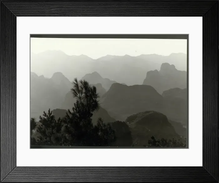 Framed Print : Mountainous Range in China