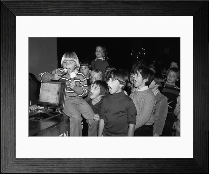 Framed Print : Ricky Schroeder Testing Ice Cream at Party Framed Print : Ricky Schroeder Testing Ice Cream at Party