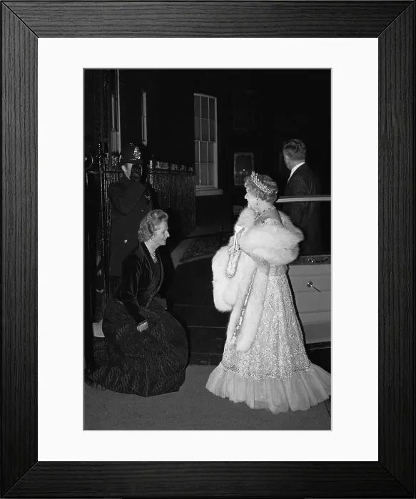 Framed Print : Margaret Thatcher and the Queen Mother Framed Print : Margaret Thatcher and the Queen Mother