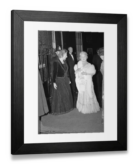 Framed Print : Margaret Thatcher with the Queen Mother Framed Print : Margaret Thatcher with the Queen Mother
