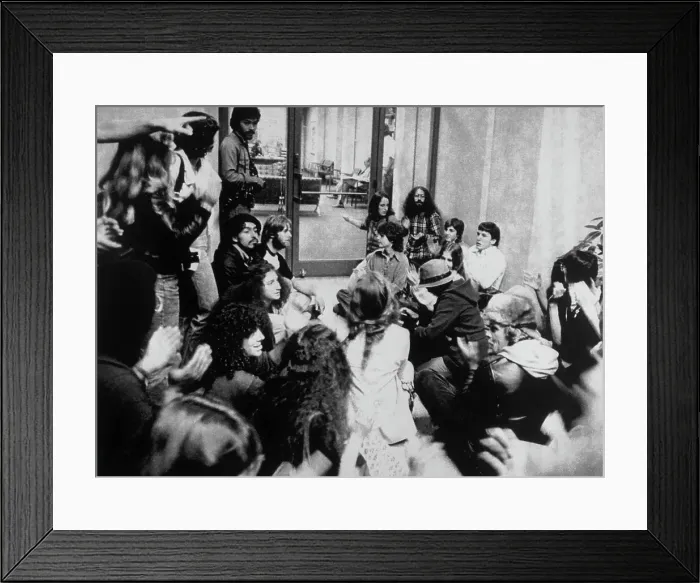 Framed Print : University Students Demonstrating Framed Print : University Students Demonstrating