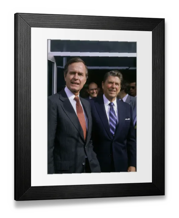 Framed Print : George Bush and Ronald Reagan Framed Print : George Bush and Ronald Reagan