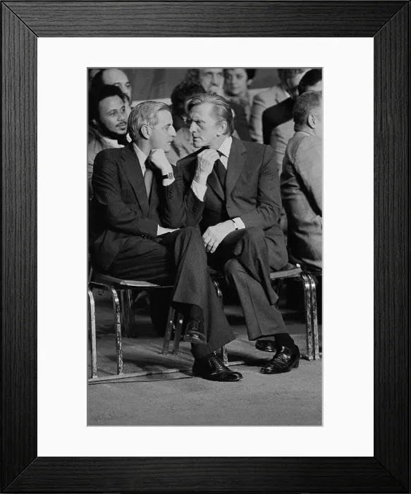 Framed Print : Walter Mondale and Kirk Douglas Framed Print : Walter Mondale and Kirk Douglas