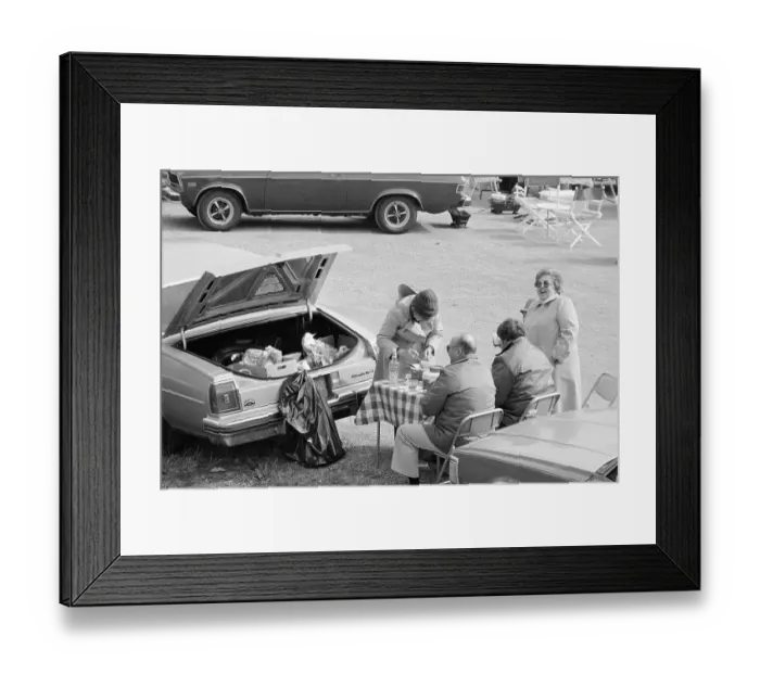 Framed Print : Family Tailgating Before Football Game Framed Print : Family Tailgating Before Football Game