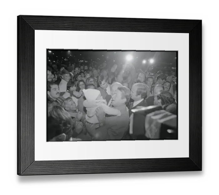 Framed Print : Ronald Reagan Holding a Baby Framed Print : Ronald Reagan Holding a Baby