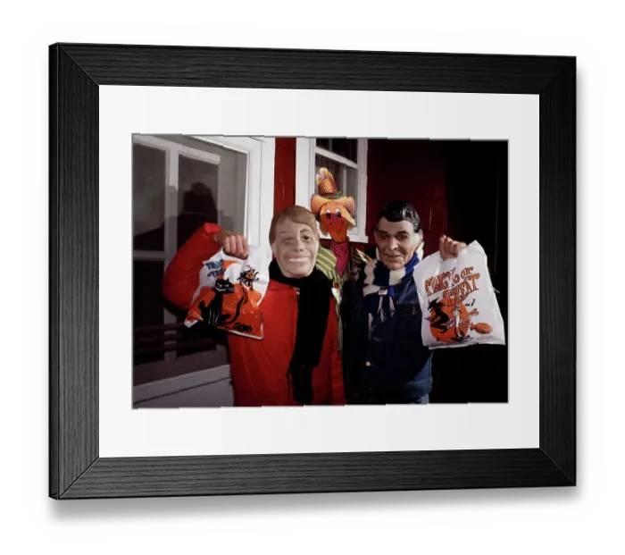 Framed Print : People Wearing President Halloween Masks Framed Print : People Wearing President Halloween Masks