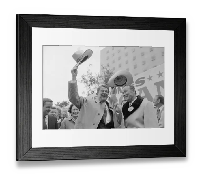 Framed Print : Ronald Reagan and Roy Rogers Waving Hats Framed Print : Ronald Reagan and Roy Rogers Waving Hats