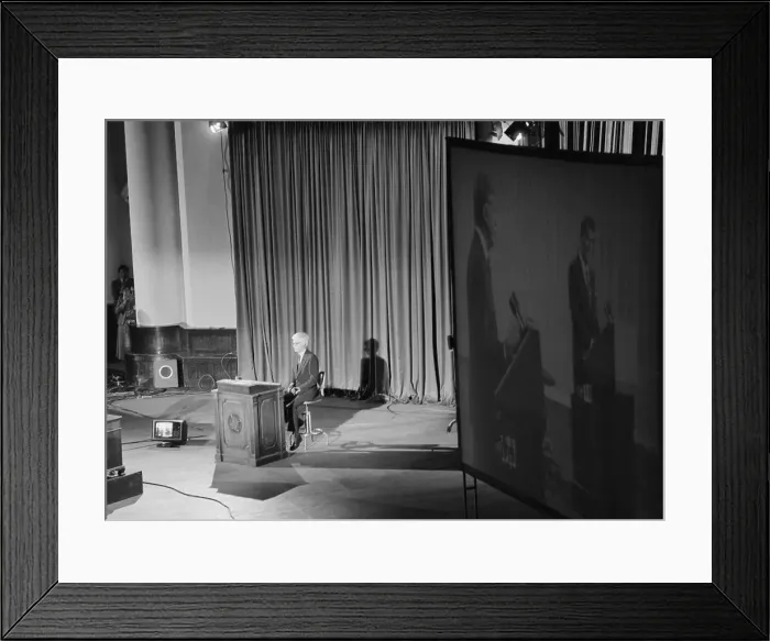Framed Print : John Anderson Answering Questions Framed Print : John Anderson Answering Questions
