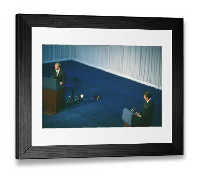 Framed Print : President Carter and Ronald Reagan Debating Framed Print : President Carter and Ronald Reagan Debating