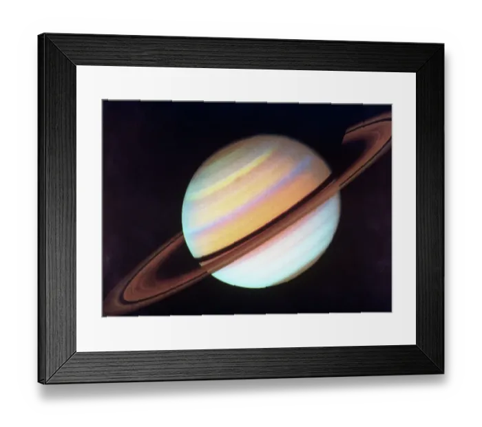 Framed Print : Image Of Saturn Taken By Voyager Framed Print : Image Of Saturn Taken By Voyager